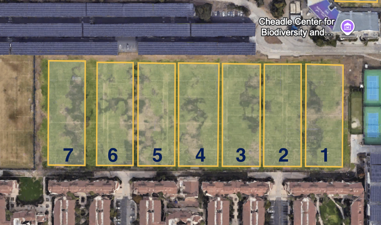 Map of Santa Barbara Costal Clash tournament fields and surrounding area